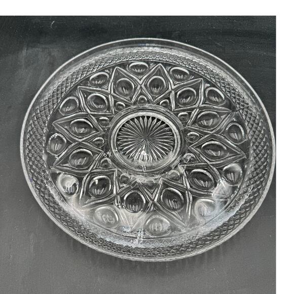 Vintage Platter Cape Cod by Imperial Glass Ohio Glassware 13" - Picture 7 of 10
